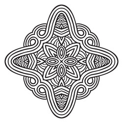 Celtic knot pattern card mandala amulet vector