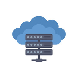 cloud computing providing database storage vector image