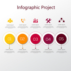 infographic element with icons and options vector image