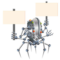 little robot electronic computer device vector image