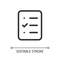survey pixel perfect linear ui icon vector image