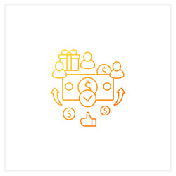 universal payment gradient icon vector image