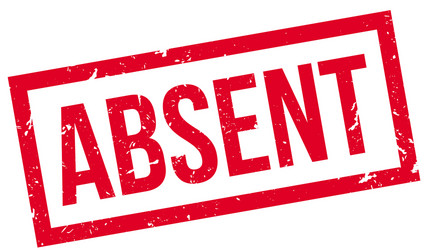 Absent rubber stamp Royalty Free Vector Image - VectorStock