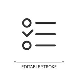 Checklist pixel perfect linear ui icon vector