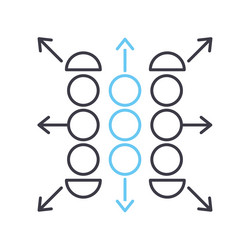 framework deployment line icon outline symbol vector image
