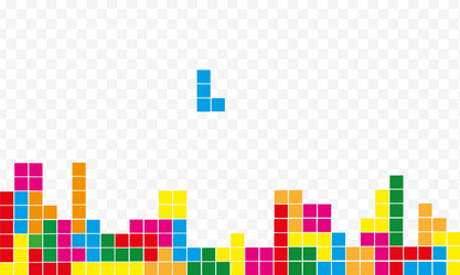 Tetris block game shape set isolated vector illustration. 20691364