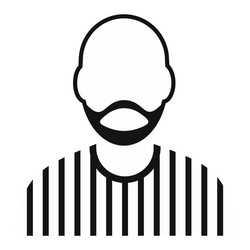 man with beard avatar simple icon vector image