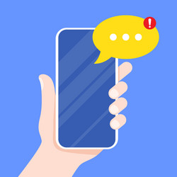 Mobile messenger app for texting messages vector