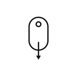scroll down computer mouse icon isolated on white vector image