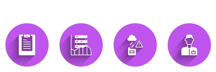 set server data report web hosting cloud vector image