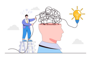 solving complexity problem overcome difficulty vector image