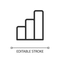 Bar Chart UI Icon - Linear Style vector