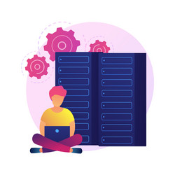 database storage concept metaphor vector image