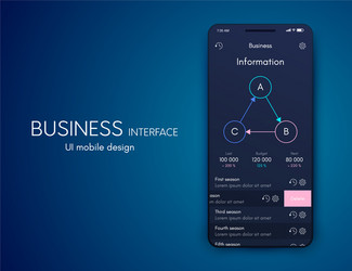 mobile application interface ui design stock vector image