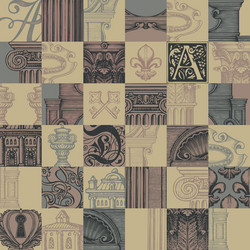 seamless pattern on the theme of old architecture vector