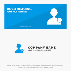 basic interface user solid icon website banner vector image