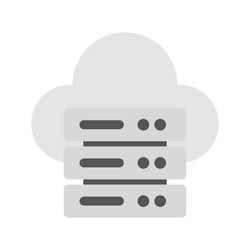 cloud and server data icon image vector image