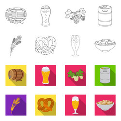 design of pub and bar icon set vector image