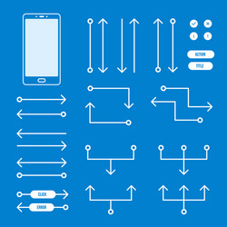 Flowchart & Wireframe Elements vector image