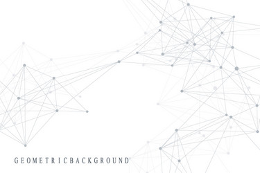 geometric abstract background with connected line vector image