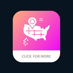 Location map american mobile app button android vector