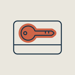 Card key icon graph symbol for travel Royalty Free Vector