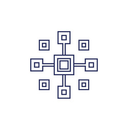 cluster icon complicated array line vector image