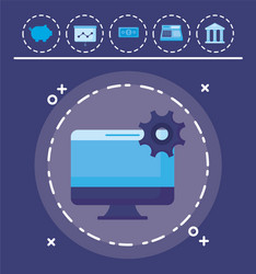 Computer device design vector