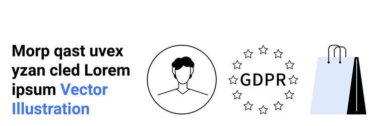 data privacy and e-commerce concept with user icon vector image