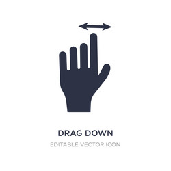 drag down icon on white background simple element vector