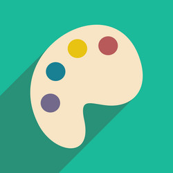 flat with shadow icon and mobile application vector image