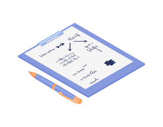 isometric programmers notes composition vector image