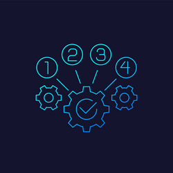 process optimization icon linear vector image