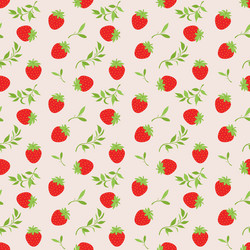 seamless background pattern with fresh strawberrie vector image