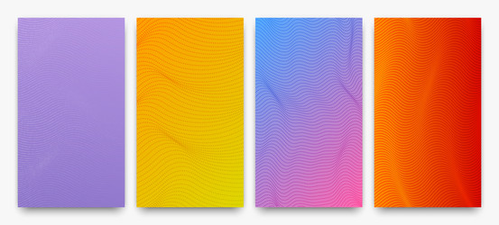 Set halftone gradient backgrounds with dots vector