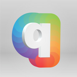 3d character from a fontset with colorful vector image