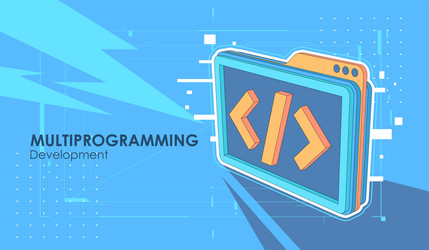 development and software concept of programming vector image