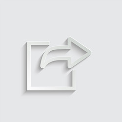 Export arrow forward icon share or exit vector