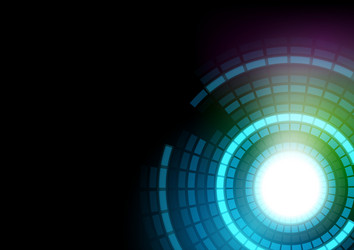 Glowing Segmented Circles Abstract Background vector