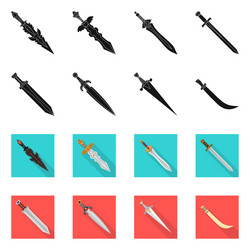 isolated object game and armor logo set vector image