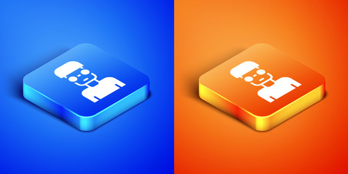 isometric nerd geek icon isolated on blue vector image