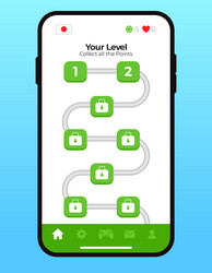 learning language user interface education mobile vector image