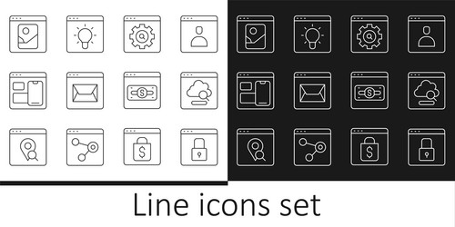 set line secure your site with https cloud vector image