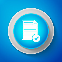 White document and check mark icon checklist vector