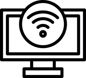 wi-fi signal linear style icon design vector image