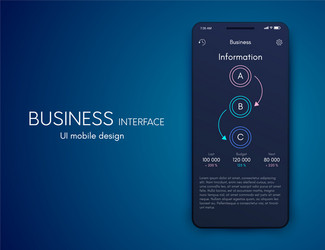 mobile application interface ui design stock vector image