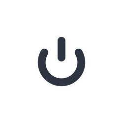 On and off switch icon power button in flat vector