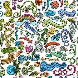 Swirl background seamless pattern for your design vector