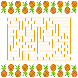 Abstract simple rectangular isolated labyrinth vector