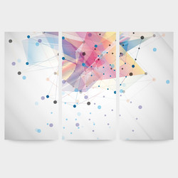 set of abstract colored backgrounds triangle vector image
